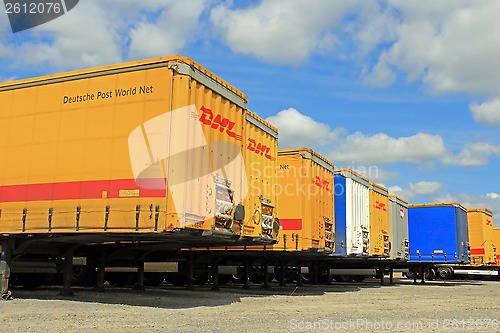 Image of Row of Containers at Storage Area