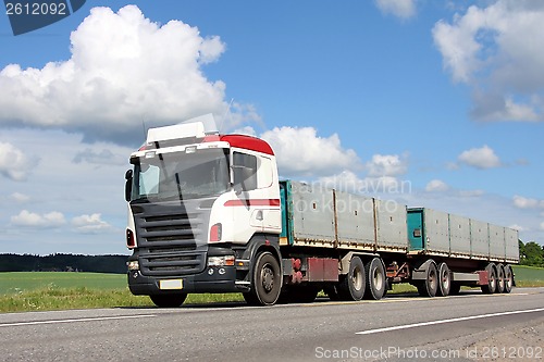 Image of Long Hauling Truck on the Road