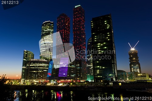 Image of Skyscrapers at night