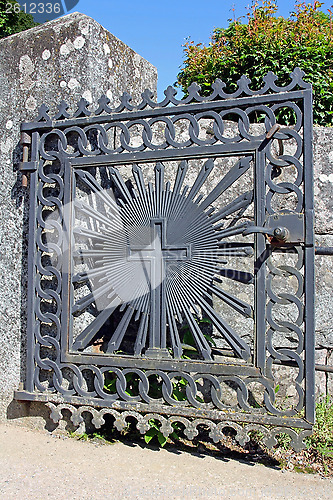 Image of Church Gate with a Cross