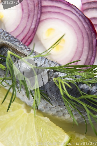 Image of Fillet herring with onion and lemon