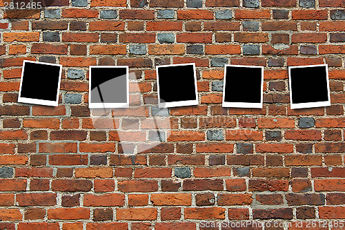 Image of empty cards on the wall from the brick