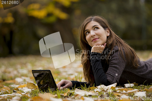 Image of Woman working with a laptop