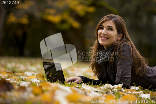 Image of Woman working with a laptop