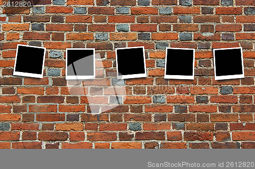 Image of empty cards on the wall from the brick