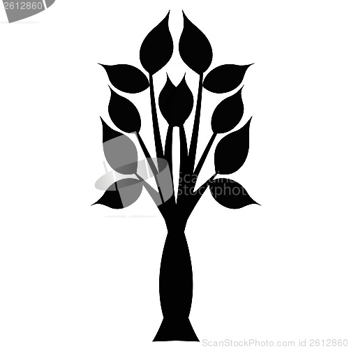 Image of art tree silhouette 