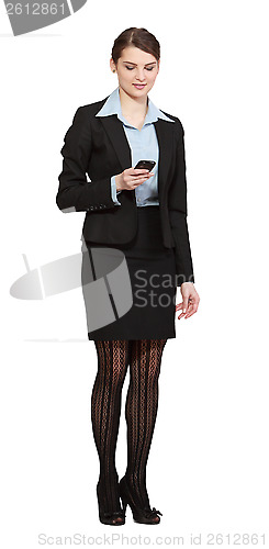 Image of Woman Checking her Mobile Phone 