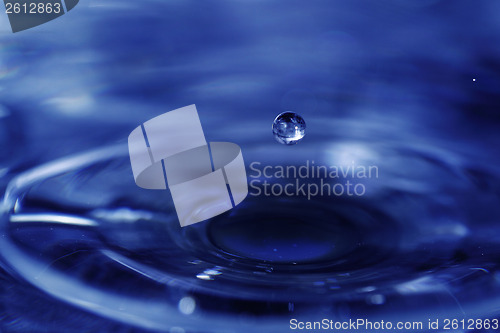 Image of Abstract drop in blue