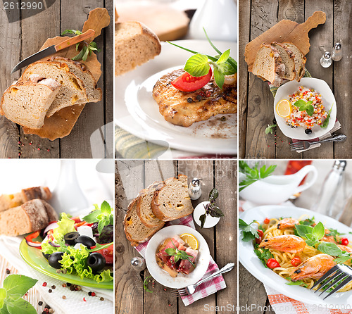 Image of Collage of prepared dishes