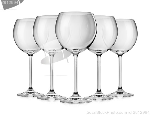 Image of Empty wine glass isolated