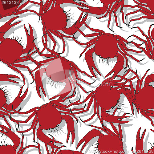 Image of Seamless pattern background with red crabs