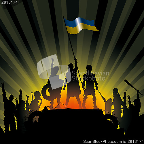 Image of Vector Illustration of Revolution People