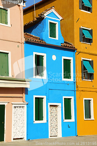 Image of Colorful houses on Burano Island, Venice