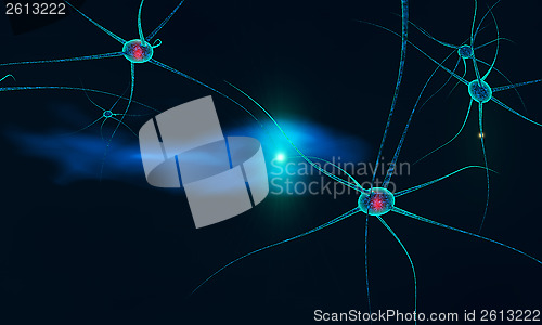 Image of communication between neurons 