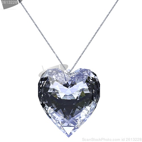 Image of pendant glossy heart shaped 