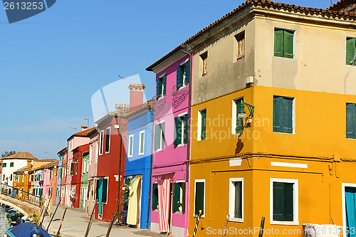 Image of Colorful houses on Burano Island, Venice