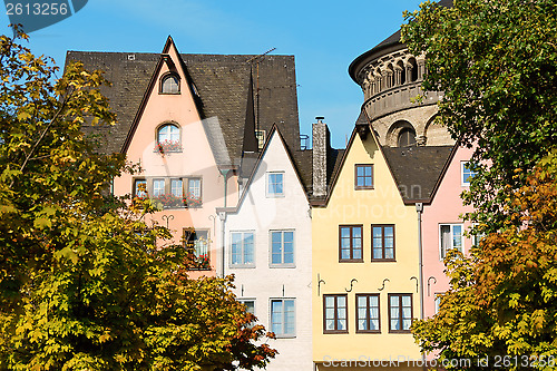 Image of Ancient colorful houses in Cologne