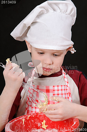 Image of boy with dough