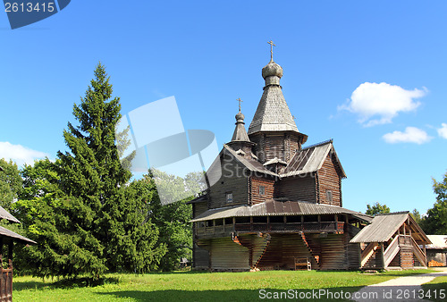 Image of old russian wooden church