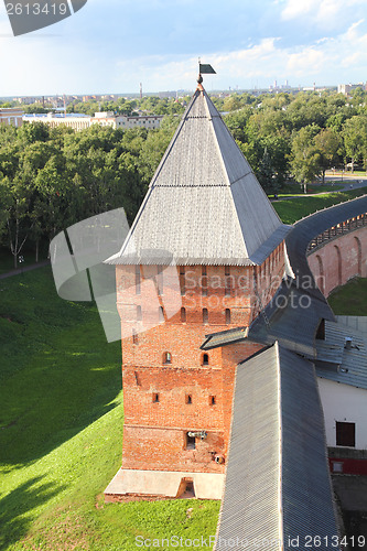 Image of tower of Kremlin in Veliky Novgorod