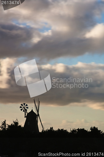 Image of Old wind mill Island of Fanoe in Denmark