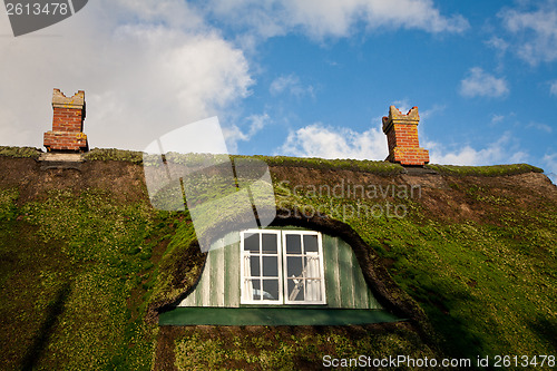 Image of Old house roof detail. Island of Fanoe in Denmark