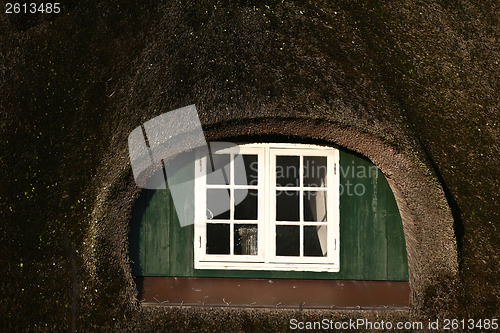 Image of Window detail of a house roof Island of Fanoe in Denmark