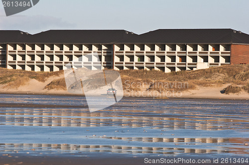 Image of House reflection at the beach Island of Fanoe in Denmark