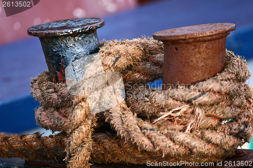 Image of Rope on a boat Island of Fanoe in Denmark