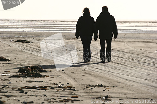 Image of Couple at the beach Island of Fanoe in Denmark