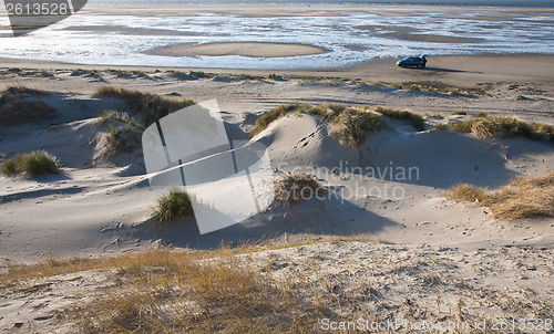 Image of Dunes fronting the beach. Island of Fanoe in Denmark