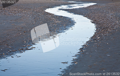 Image of River at the beach Island of Fanoe in Denmark