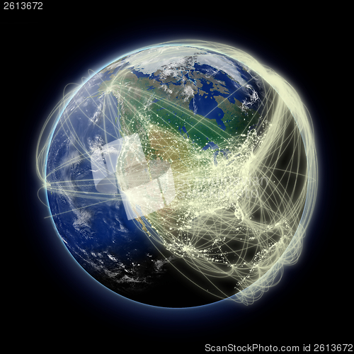 Image of Network over North America