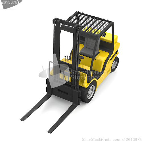 Image of Yellow forklift