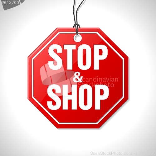 Image of Stop and shop merchandise label 