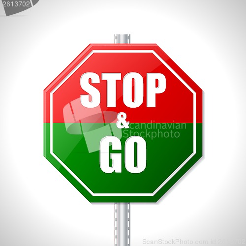 Image of Stop and go sign for racers