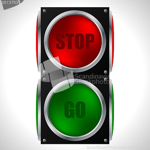 Image of Stop and go traffic light