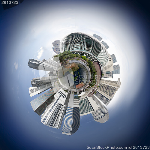 Image of Singapore skyline miniplanet