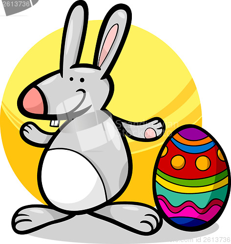 Image of funny easter bunny cartoon illustration