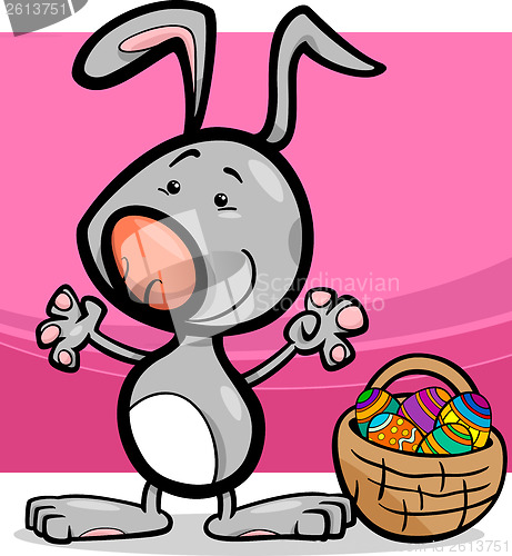 Image of cute easter bunny cartoon illustration