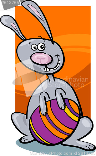 Image of funny easter bunny cartoon illustration