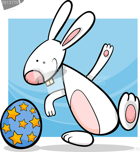 Image of funny easter bunny cartoon illustration