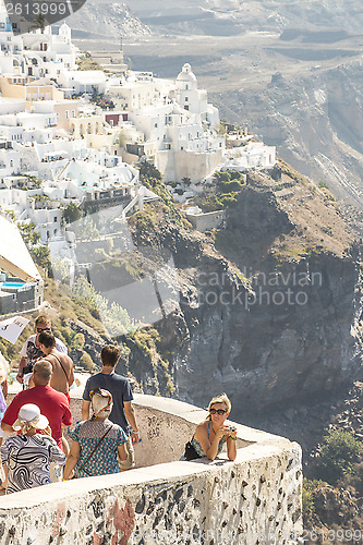 Image of Santorini island rock