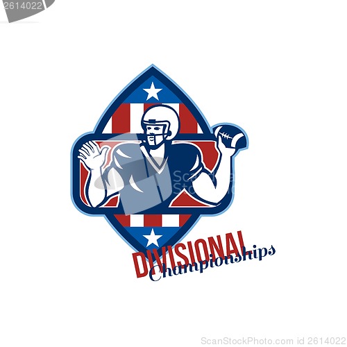 Image of American Football Quarterback Divisional Championships Retro