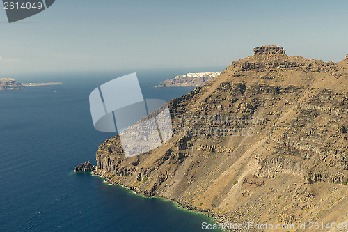 Image of Santorini island rock