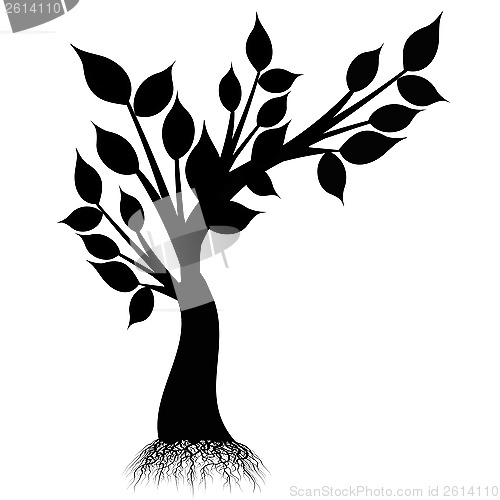Image of art tree silhouette 