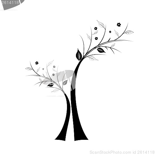 Image of art tree silhouette