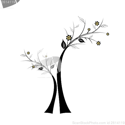 Image of art tree silhouette