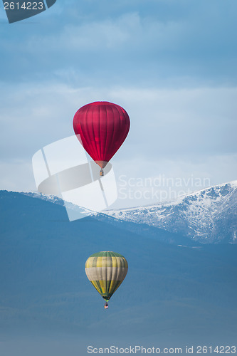 Image of Red balloon in the blue sky