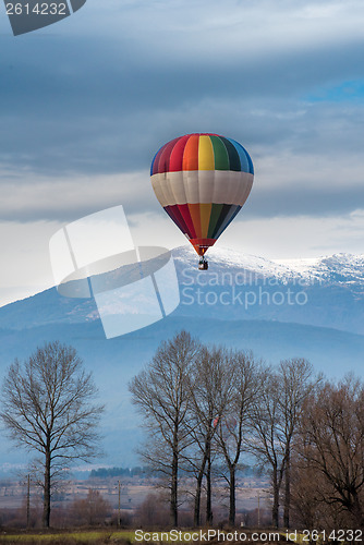 Image of Multicolored Balloon in the blue sky